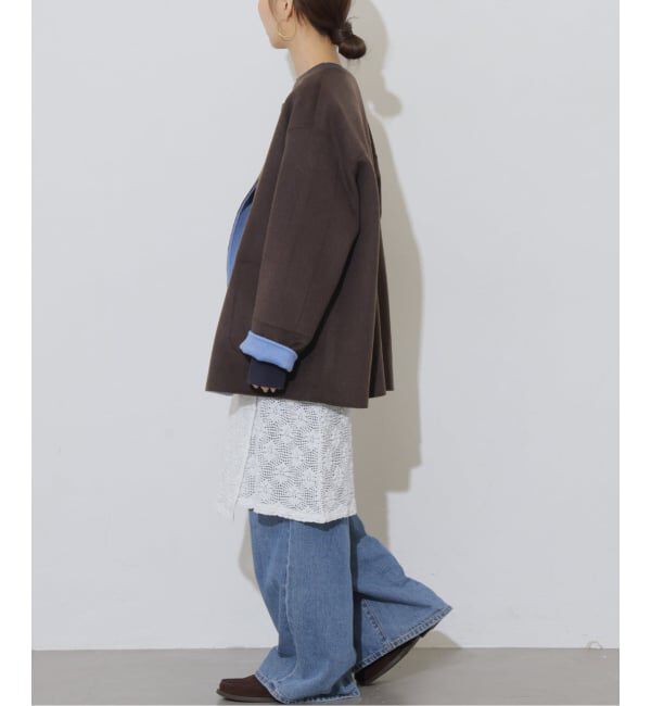 JOURNAL STANDARD relume「《予約》リバーシブルノーカラーショートコート」|ノーカラーコート|