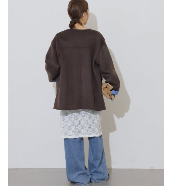 JOURNAL STANDARD relume「《予約》リバーシブルノーカラーショートコート」|ノーカラーコート|