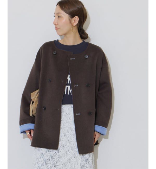 JOURNAL STANDARD relume「《予約》リバーシブルノーカラーショートコート」|ノーカラーコート|