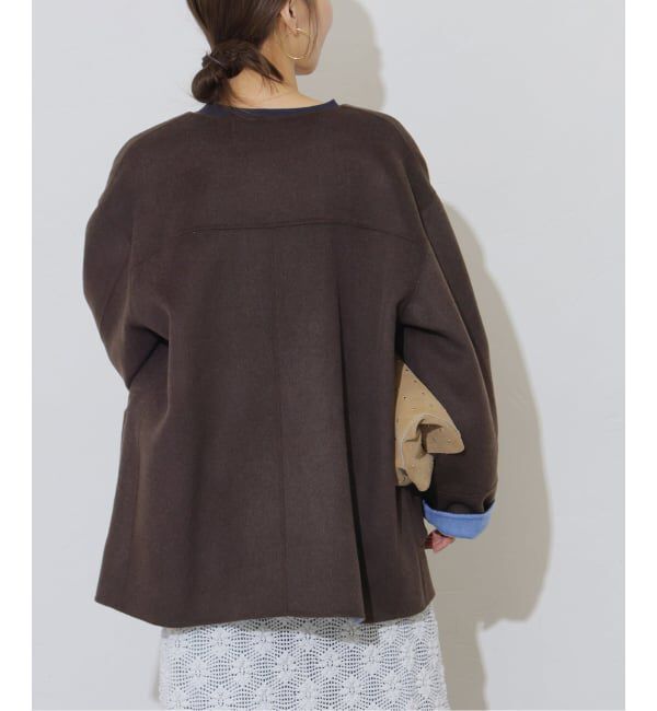 JOURNAL STANDARD relume「《予約》リバーシブルノーカラーショートコート」|ノーカラーコート|