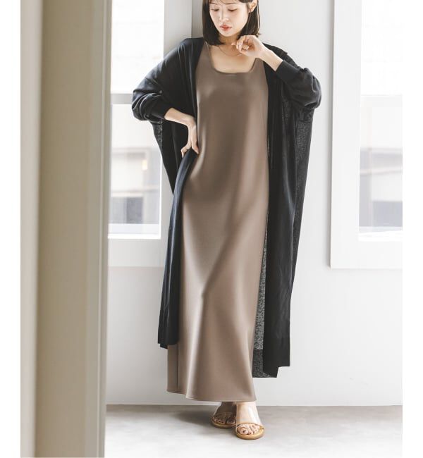 NOBLE「【洗える】18Gシアーロングカーディガン」|カーディガン|