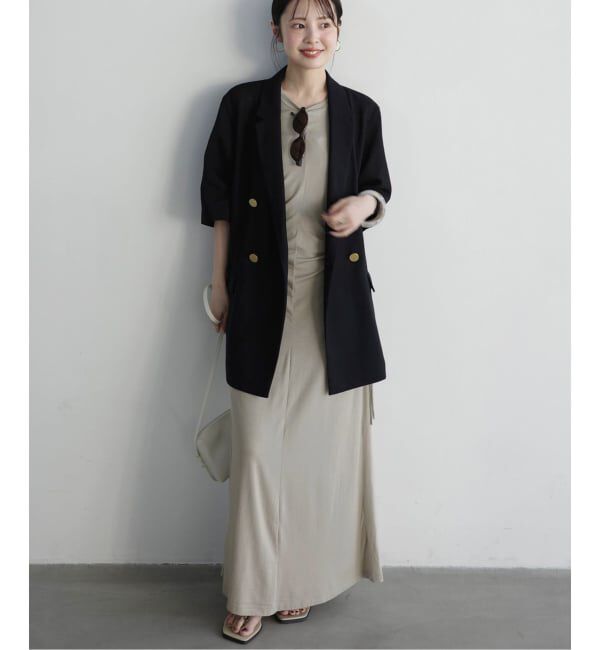 NOBLE「le / ル DRAWSTRING JERSEYDRESS」|ワンピース|