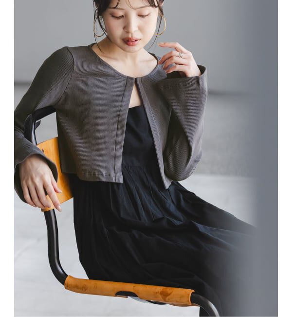 NOBLE「《アンサンブル対応》MAISON CORNICHON Short Cardigan Long sleeve」|カーディガン|