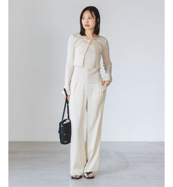 NOBLE「《アンサンブル対応》MAISON CORNICHON Short Cardigan Long sleeve」|カーディガン|