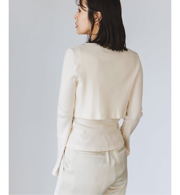 NOBLE「《アンサンブル対応》MAISON CORNICHON Short Cardigan Long sleeve」|カーディガン|
