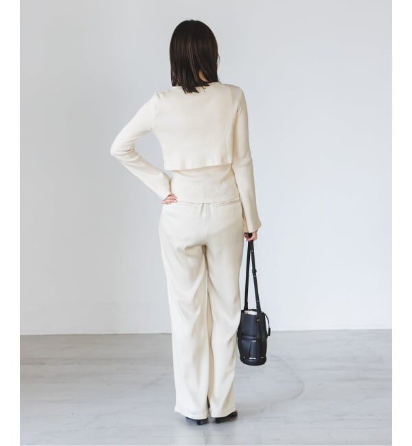 NOBLE「《アンサンブル対応》MAISON CORNICHON Short Cardigan Long sleeve」|カーディガン|