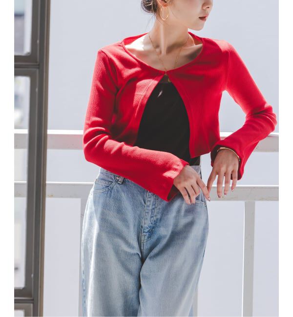 NOBLE「《アンサンブル対応》MAISON CORNICHON Short Cardigan Long sleeve」|カーディガン|