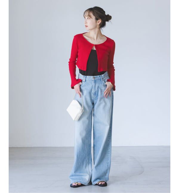 NOBLE「《アンサンブル対応》MAISON CORNICHON Short Cardigan Long sleeve」|カーディガン|