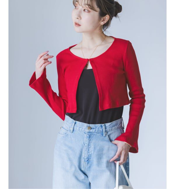 NOBLE「《アンサンブル対応》MAISON CORNICHON Short Cardigan Long sleeve」|カーディガン|