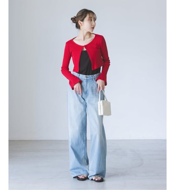NOBLE「《アンサンブル対応》MAISON CORNICHON Short Cardigan Long sleeve」|カーディガン|
