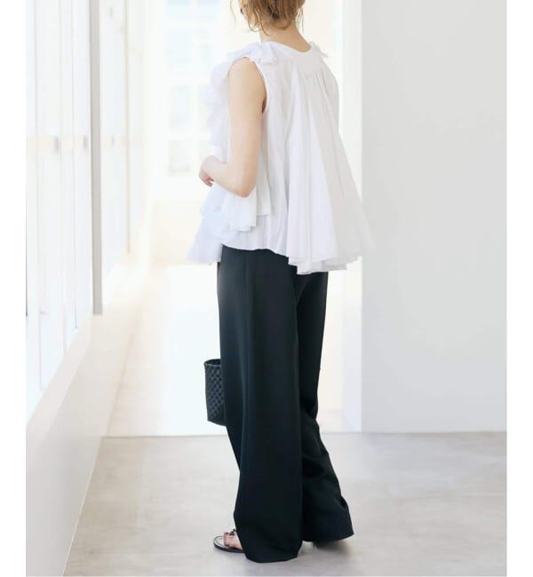 Spick and Span「《一部店舗+WEB限定 / 追加》AAYUSHI / アユーシ レイヤードラッフル ブラウス」|シャツ・ブラウス|