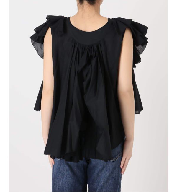 Spick and Span「《一部店舗+WEB限定 / 追加》AAYUSHI / アユーシ レイヤードラッフル ブラウス」|シャツ・ブラウス|