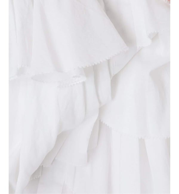 Spick and Span「《一部店舗+WEB限定 / 追加》AAYUSHI / アユーシ レイヤードラッフル ブラウス」|シャツ・ブラウス|