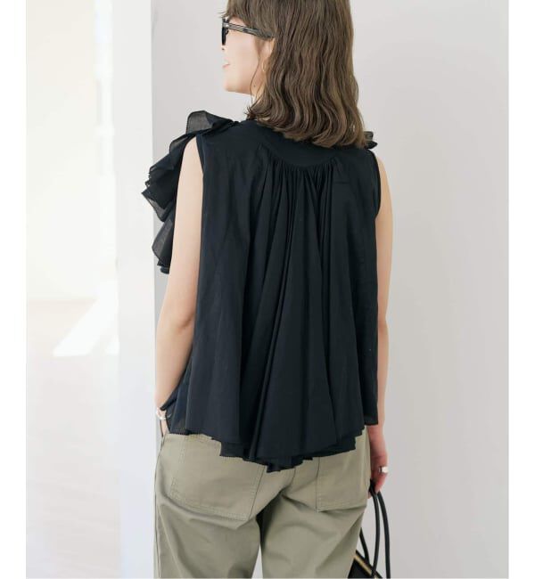 Spick and Span「《一部店舗+WEB限定 / 追加》AAYUSHI / アユーシ レイヤードラッフル ブラウス」|シャツ・ブラウス|