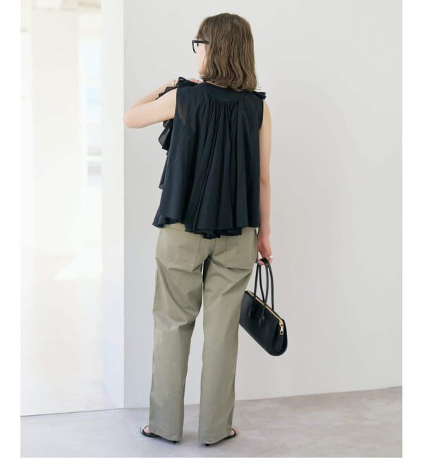 Spick and Span「《一部店舗+WEB限定 / 追加》AAYUSHI / アユーシ レイヤードラッフル ブラウス」|シャツ・ブラウス|