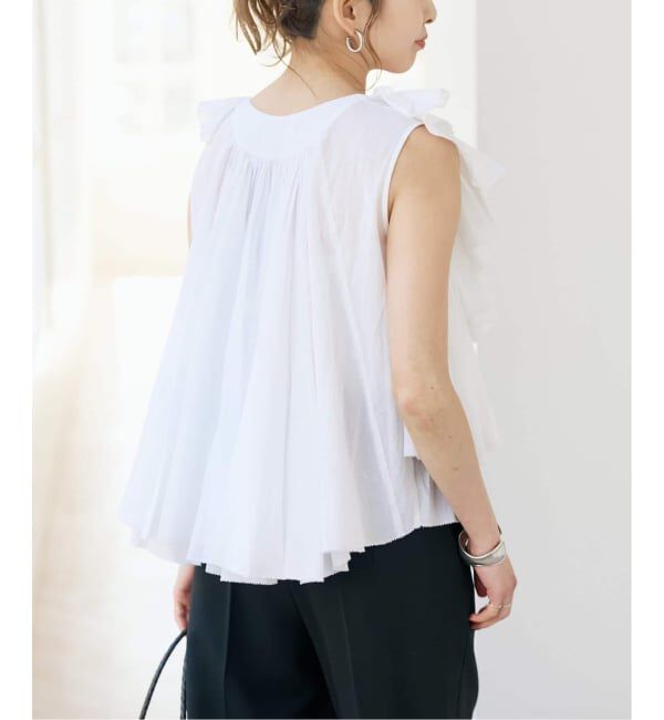 Spick and Span「《一部店舗+WEB限定 / 追加》AAYUSHI / アユーシ レイヤードラッフル ブラウス」|シャツ・ブラウス|