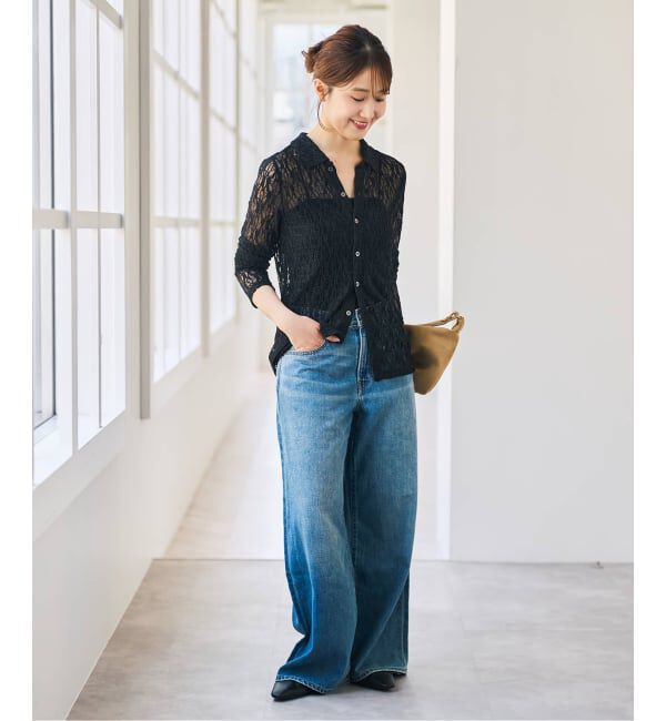Spick and Span「シュリンクレースブラウス」|シャツ・ブラウス|