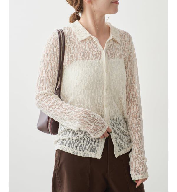 Spick and Span「シュリンクレースブラウス」|シャツ・ブラウス|
