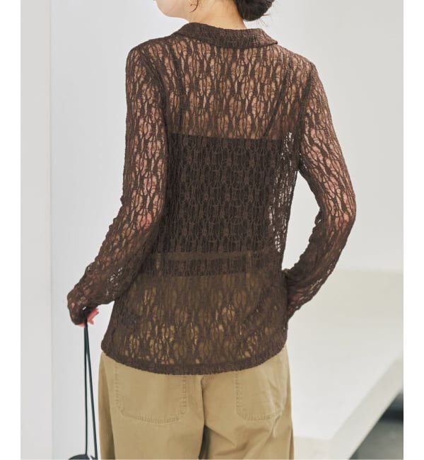 Spick and Span「シュリンクレースブラウス」|シャツ・ブラウス|