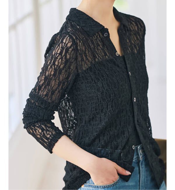 Spick and Span「シュリンクレースブラウス」|シャツ・ブラウス|