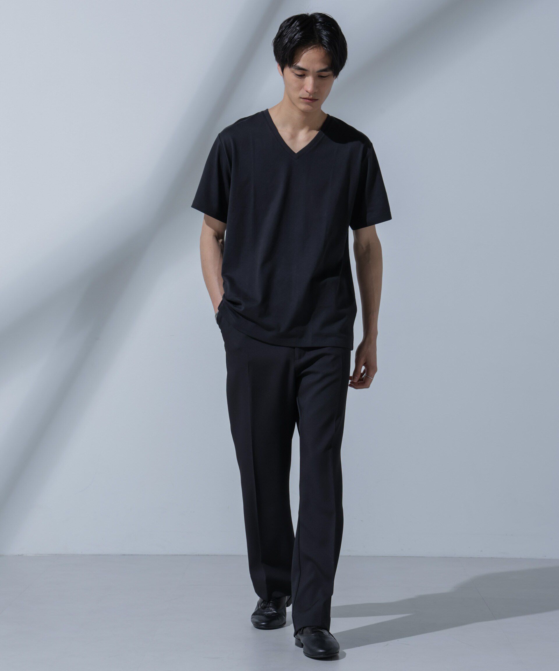NANO universe「Anti Soaked(R)  汗染み防止 VネックTシャツ」|Tシャツ・カットソー|