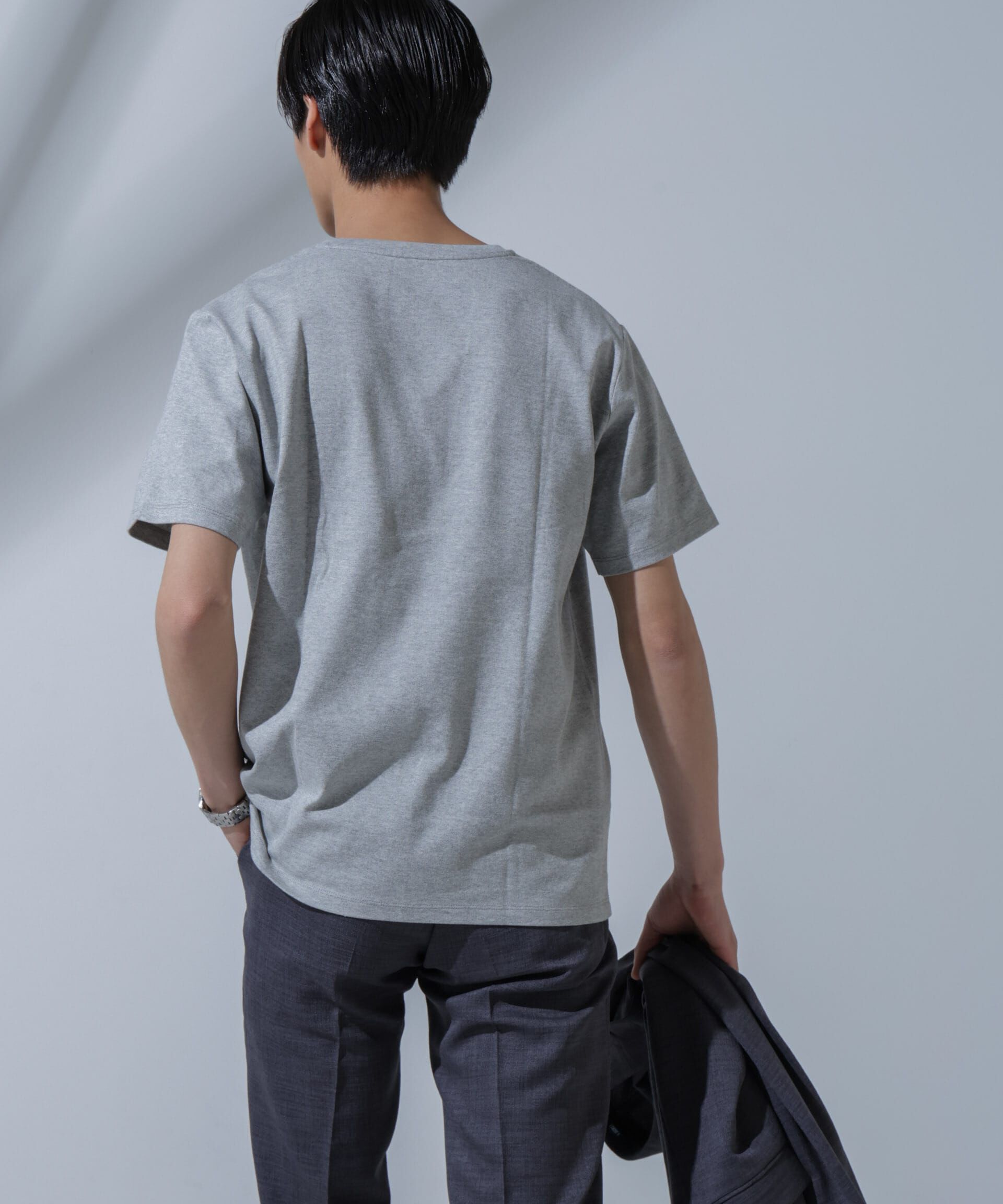 NANO universe「Anti Soaked(R)  汗染み防止 VネックTシャツ」|Tシャツ・カットソー|