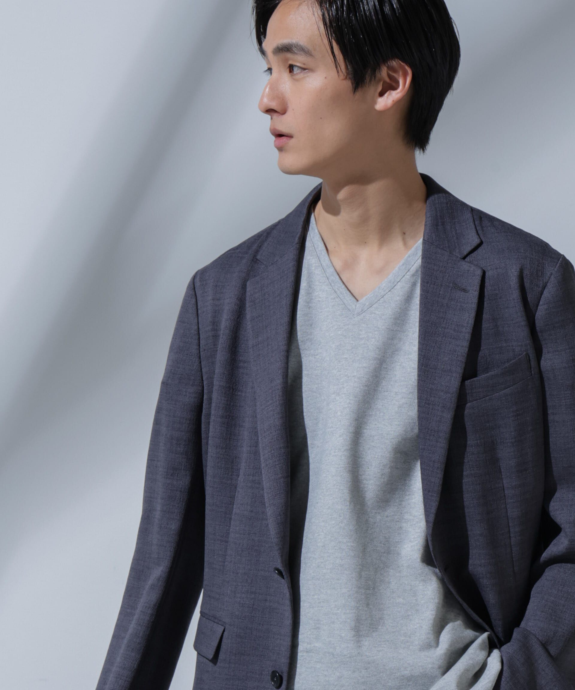 NANO universe「Anti Soaked(R)  汗染み防止 VネックTシャツ」|Tシャツ・カットソー|