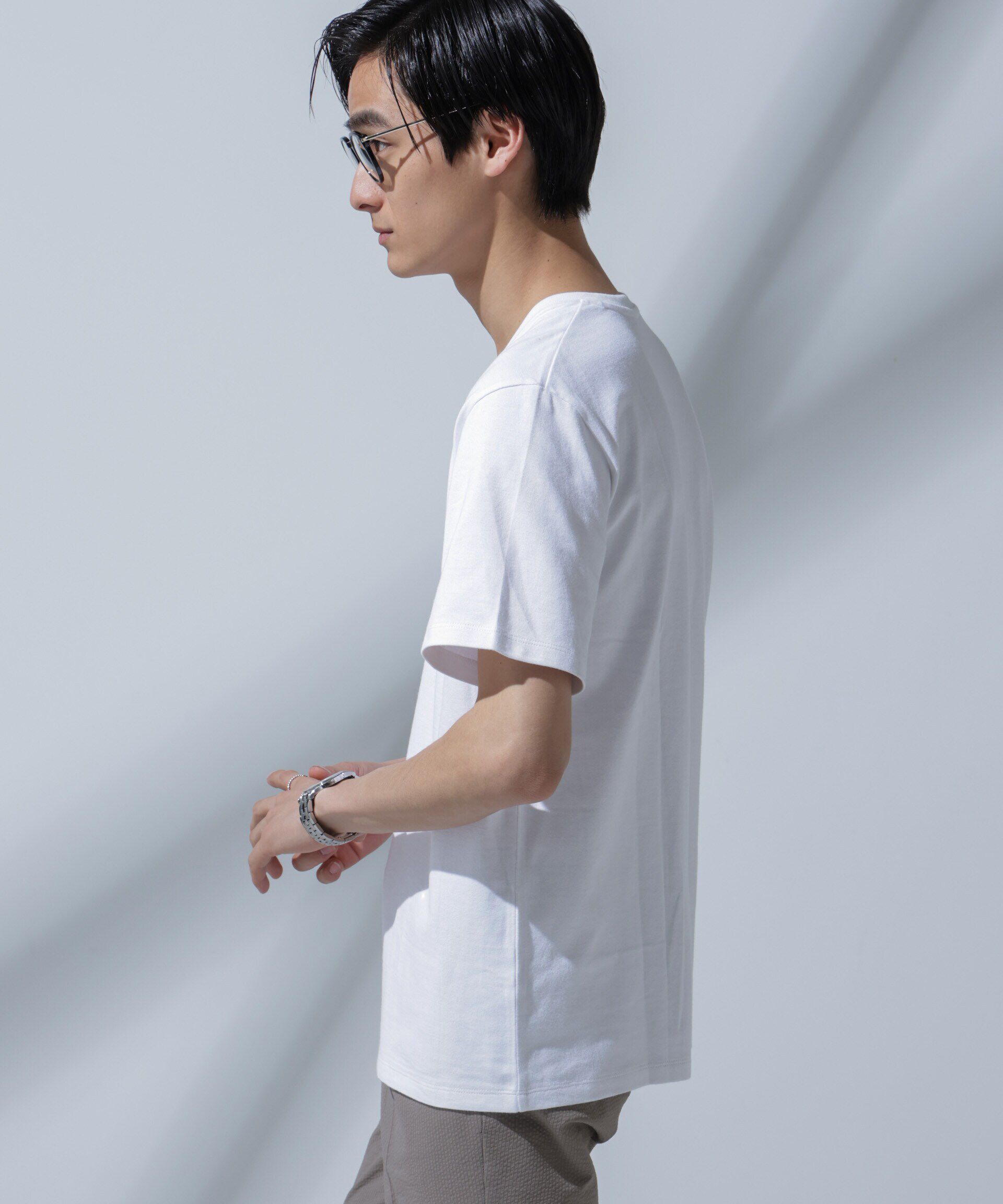 NANO universe「Anti Soaked(R)  汗染み防止 VネックTシャツ」|Tシャツ・カットソー|