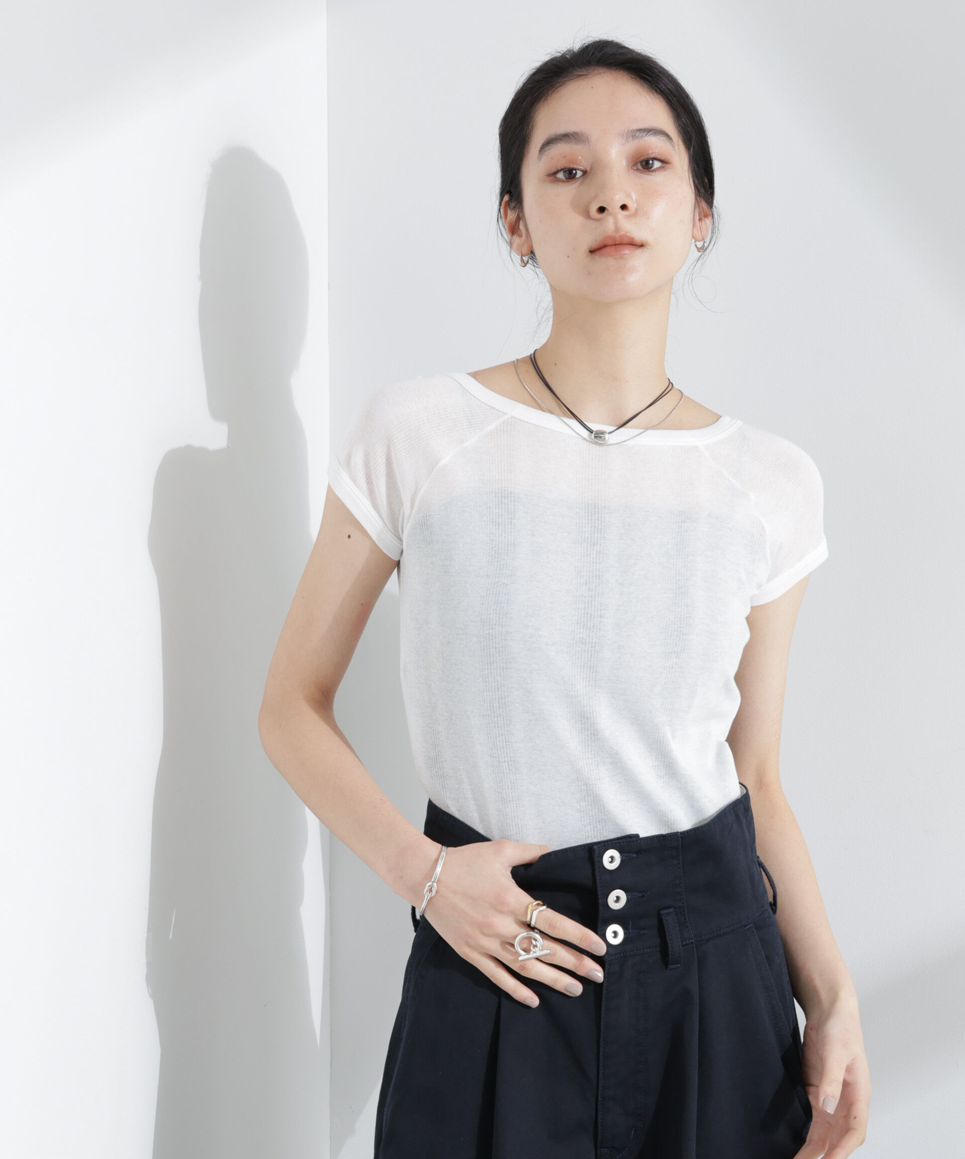 NANO universe「Robert P. Miller/Light Prib FS tee」|Tシャツ・カットソー|オフホワイト1