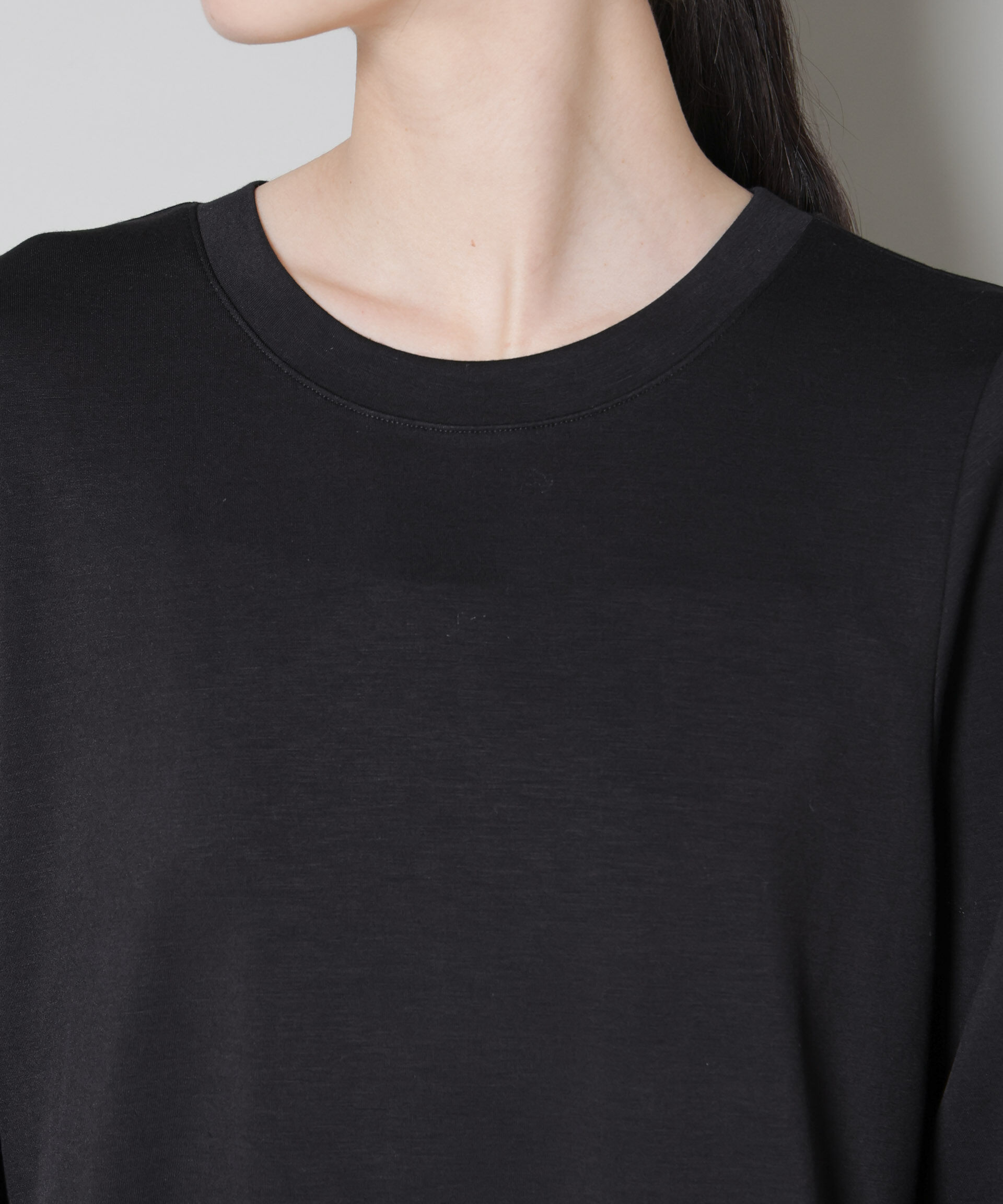 nano･universe「サーモジャージーウエスト切り替えギャザープルオーバー」|Tシャツ・カットソー|