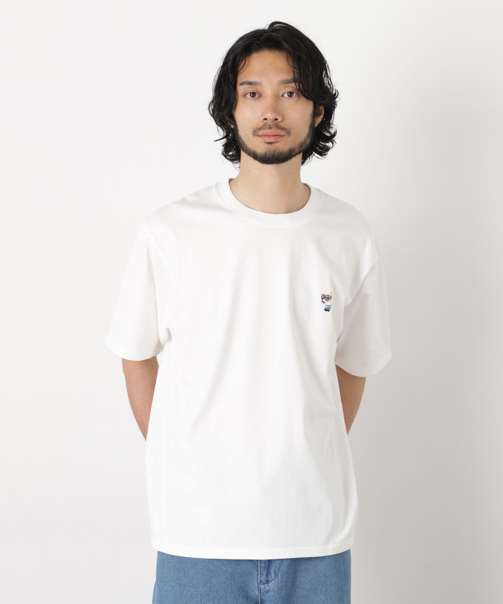 NANO universe「ナノベア  Tシャツ半袖 テニス」|Tシャツ・カットソー|パターン1