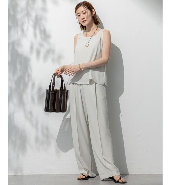 23区「【吸水速乾/UVカット/接触冷感】ストレッチジョーゼット キャミソール」|Tシャツ・カットソー|