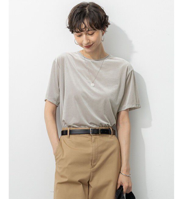 23区「【洗える】シアーベロア リラックス Tシャツ」|Tシャツ・カットソー|ﾗｲﾄｸﾞﾚ