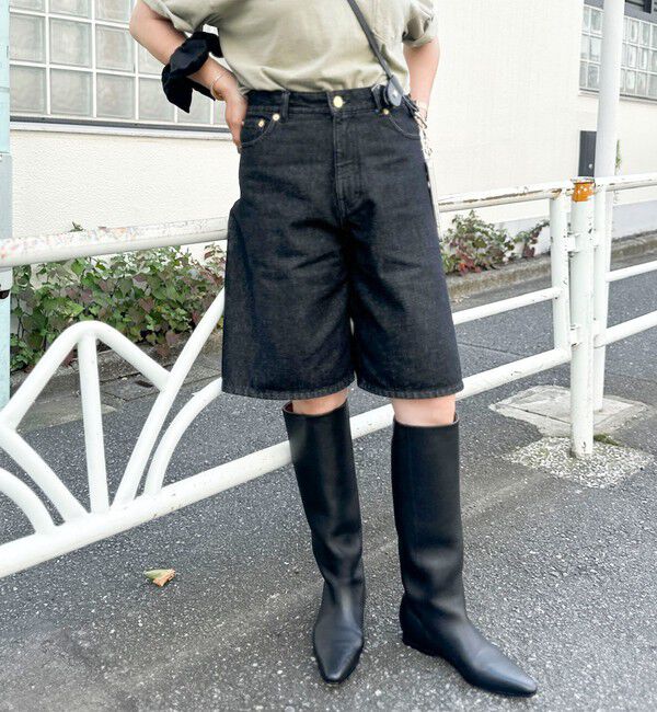 Rie Miller「【RM denim】ハーフパンツデニム」|その他|ブラック