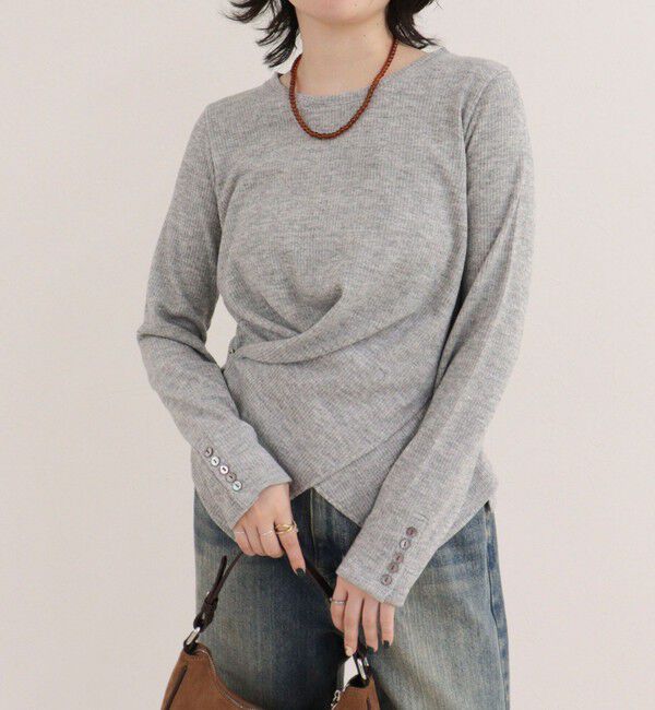 fredy emue「リブニットソーカシュクールプルオーバー」|Tシャツ・カットソー|
