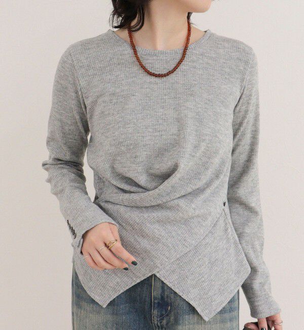 fredy emue「リブニットソーカシュクールプルオーバー」|Tシャツ・カットソー|