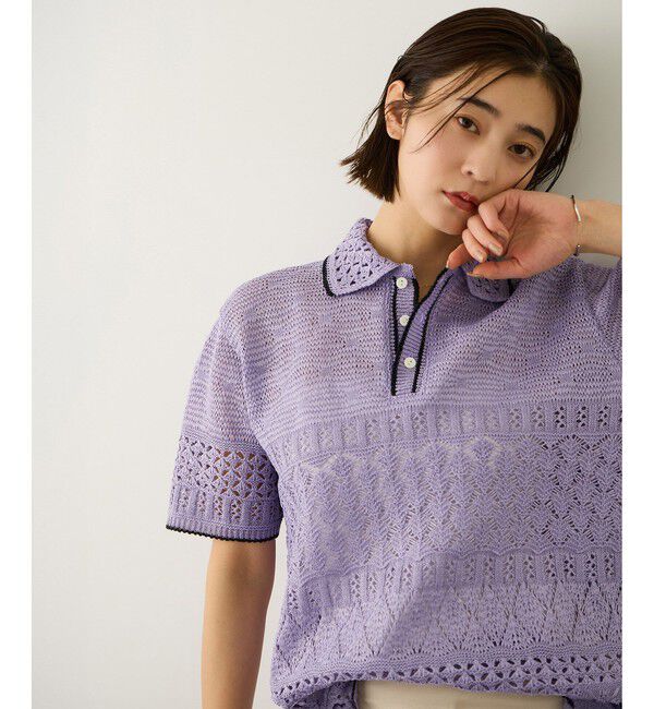 ROPE「【COOHEM(コーヘン)】SUKASHI EMBOSSED KNIT/セットアップ対応」|ニット・セーター|