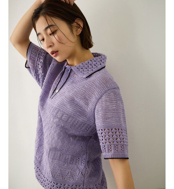 ROPE「【COOHEM(コーヘン)】SUKASHI EMBOSSED KNIT/セットアップ対応」|ニット・セーター|
