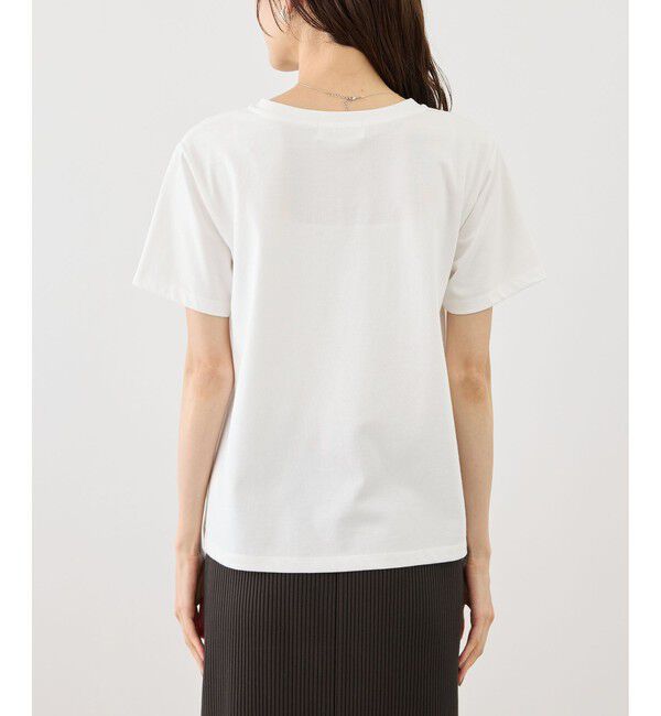 Rope&rsquo;Picnic「パール付きロゴTシャツ/UVカット・接触冷感・汗染み防止」|Tシャツ・カットソー|