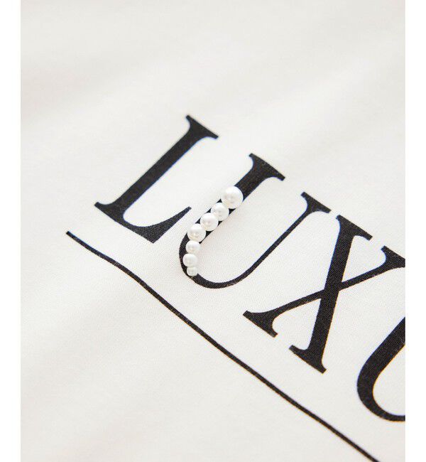 Rope&rsquo;Picnic「パール付きロゴTシャツ/UVカット・接触冷感・汗染み防止」|Tシャツ・カットソー|