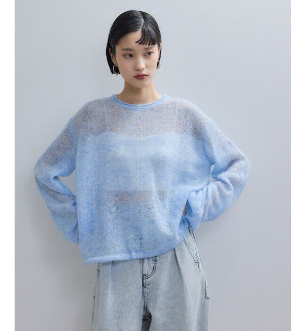 ADAM ET ROPE'「【WEB限定】ボリュームスリーブモヘアプルオーバー」|ニット・セーター|