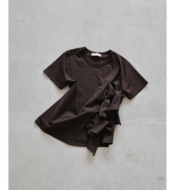ADAM ET ROPE'「【サステナブル】リボンプルオーバー/接触冷感/UVカット/吸水速乾」|Tシャツ・カットソー|