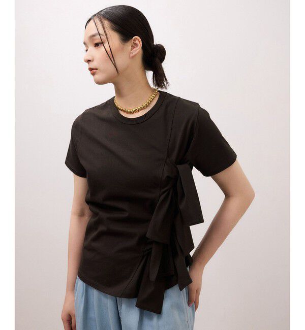 ADAM ET ROPE'「【サステナブル】リボンプルオーバー/接触冷感/UVカット/吸水速乾」|Tシャツ・カットソー|