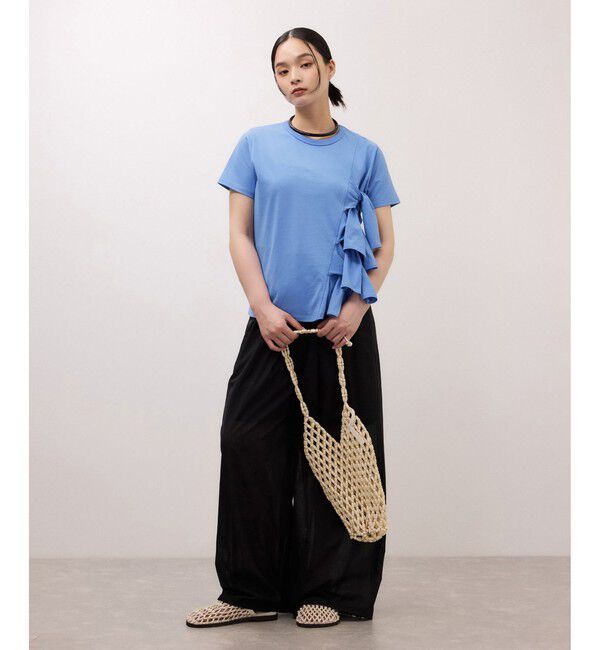 ADAM ET ROPE'「【サステナブル】リボンプルオーバー/接触冷感/UVカット/吸水速乾」|Tシャツ・カットソー|