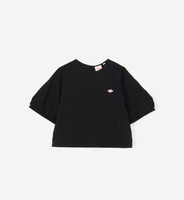DANTON「DANTON | コットンローン 半袖プルオーバーシャツ WOMEN」|シャツ・ブラウス|BLACK