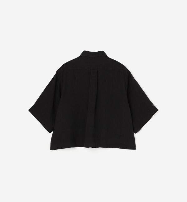 GYMPHLEX「Gymphlex | リネン ショートボタンダウン半袖シャツ WOMEN」|シャツ・ブラウス|