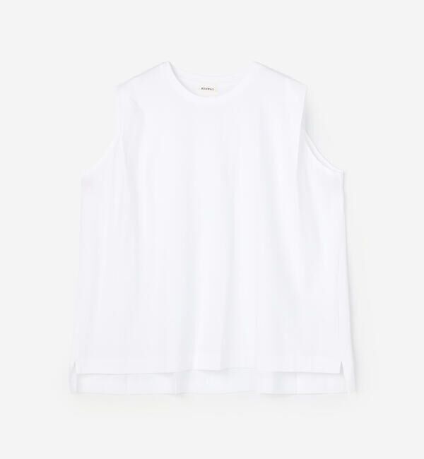  「ADAWAS |〈別注〉コットンジャージー フレアタンクトップ WOMEN」|Tシャツ・カットソー|WHITE
