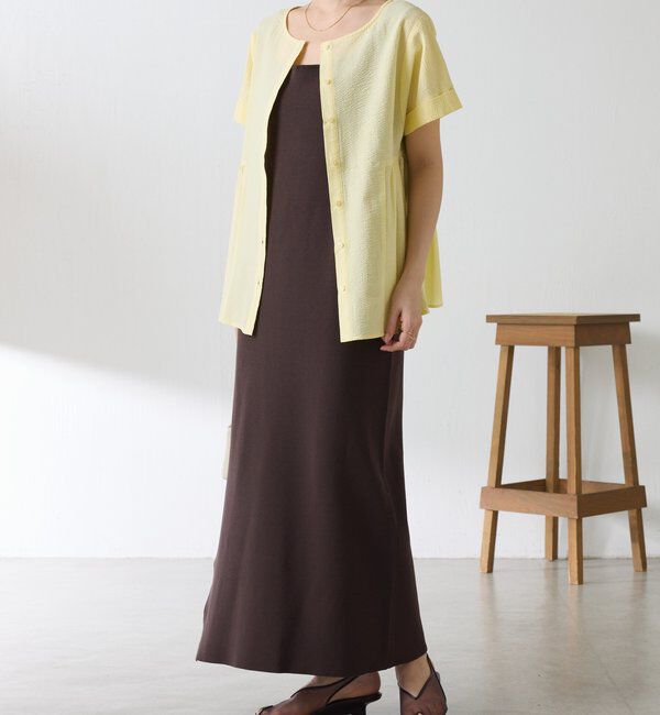  「《着痩せ効果/着映え/さらさら素材》3WAYサッカーブラウス」|シャツ・ブラウス|