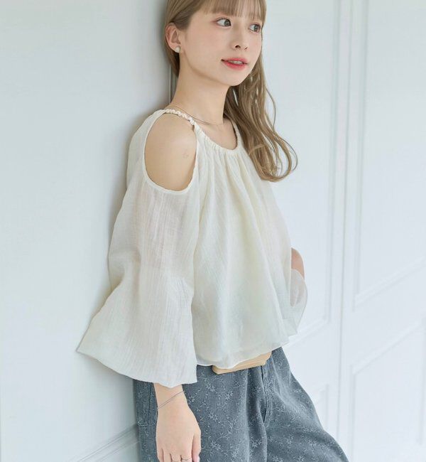  「【S.Lサイズ展開】カットアウトブラウス」|シャツ・ブラウス|