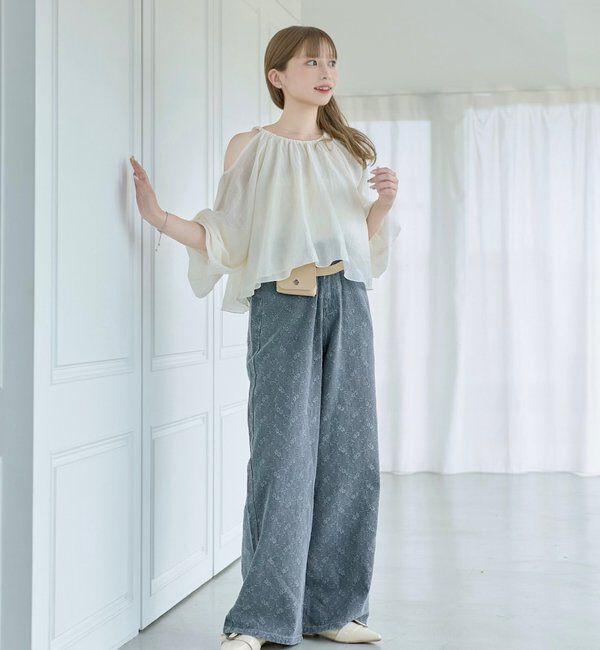  「【S.Lサイズ展開】カットアウトブラウス」|シャツ・ブラウス|